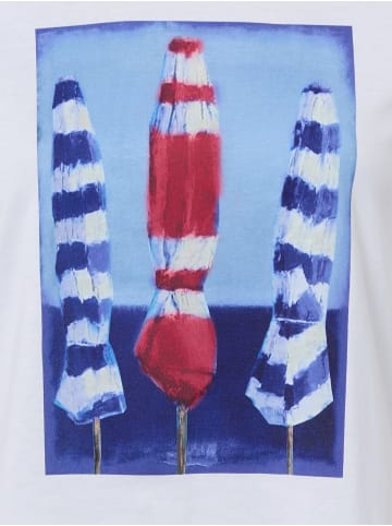 März T-Shirt in weiß blau