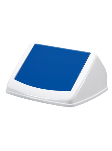 Durable Abfalleimer DURABIN FLIP VEH2012036 36,6x74,7x32cm weiß/blau