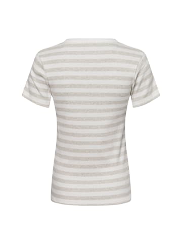 Marie Lund T-Shirt in weiß hellgrau - 0004
