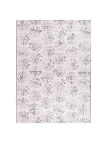 Beliani Kurzflor CATAK in Weiß/Grau - (W) 160 x (L) 230 cm