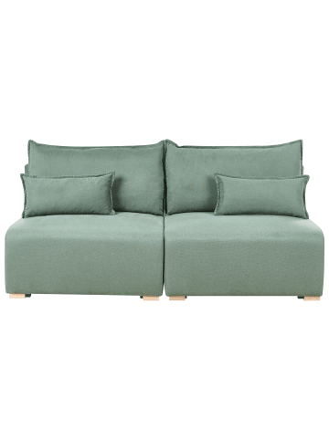Beliani Modulsofa NERBO in Grün/Braun - (W) 200 x (H) 97 x (L) 106 cm