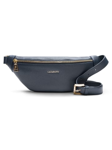 Lazarotti Bologna Leather Gürteltasche Leder 31 cm in navy