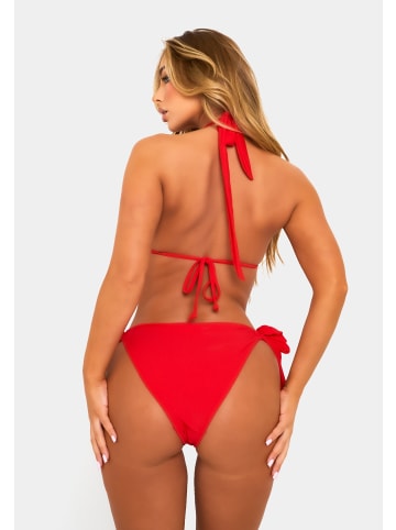 Moda Minx Bikini Hose Boujee seitlich gebunden in rot