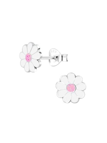 Alexander York Kinderohrstecker BLUME rosa in 925 Sterling Silber, 2-tlg.