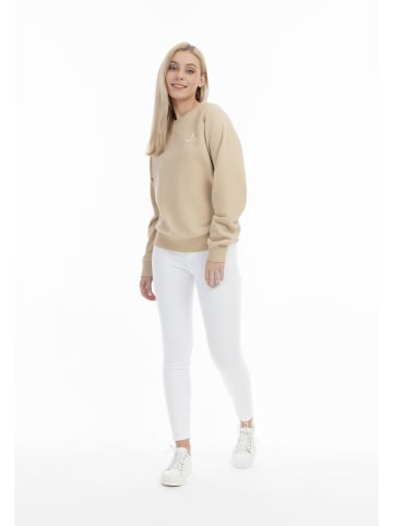 DreiMaster Maritim Sweatshirt Mit Rundhals in Beige