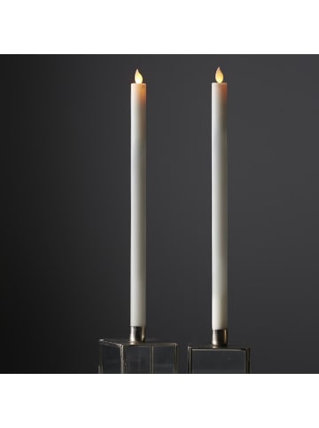 STAR Trading LED Stabkerzen ,M-Twinkle', Flacker-Effekt, Batterie und Timer, 2er Se