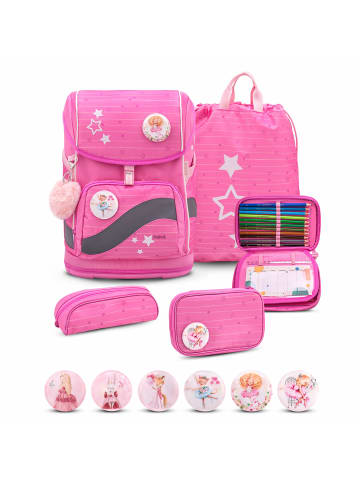 Belmil Rucksack Smarty Plus Premium Schulranzen Set 5-teile Candy Federtasche 7 Jahre