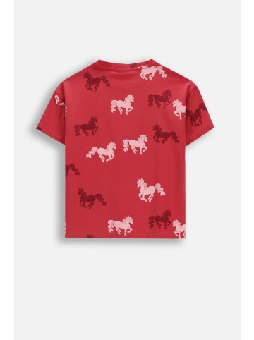 Coccodrillo T-Shirt mit kurzen Ärmeln in dunkelrot