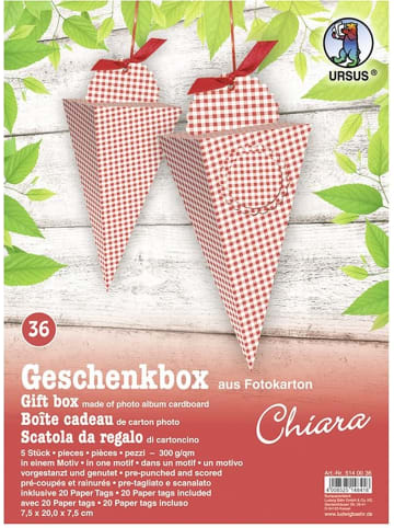 Buntpapierfabrik Ludwig Bähr Geschenkbox Chiara 7,5x20x7,5cm Packung mit 5 Stück Motiv: 36