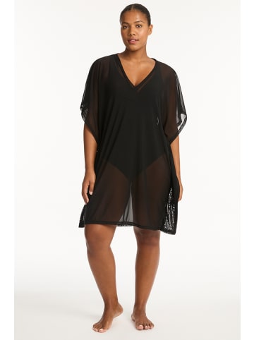 Sea Level ESSENTIALS MESH KAFTAN in BLACK