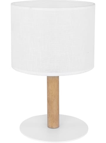 Licht-Erlebnisse Tischlampe (B)18 x (L)18 x (H)34.5 cm in Weiß gebürstetes Holz