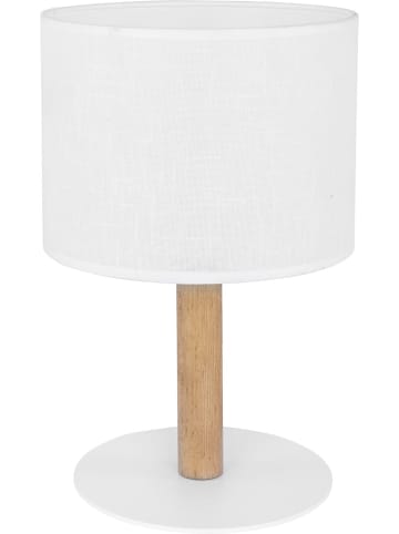 Licht-Erlebnisse Tischlampe in Weiß gebürstetes Holz