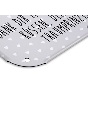 Mr. & Mrs. Panda tafel Frosch Liebe mit Spruch in Grau Pastell