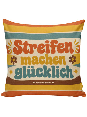 Mr. & Mrs. Panda Kissen Kissenbezug retro Design mit Spruch in Weiß