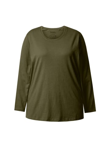 Ulla Popken Shirt in dunkel khaki