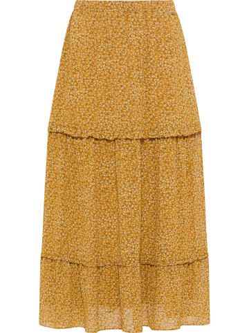 DreiMaster Damen Rock in Dunkelgelb Mehrfarbig