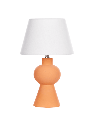 Beliani Tischleuchten FABILOS in Orange/Weiß - (W) 30 x (H) 48 x (L) 30 cm