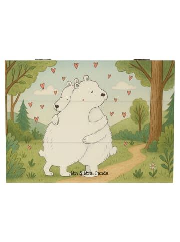 Mr. & Mrs. Panda Schatzkiste Eisbär Umarmen Design ohne Spruch in Weiß