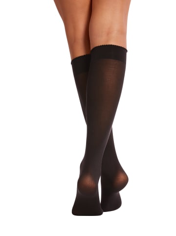 Wolford Knee-Highs Velvet de Luxe 50 DEN in Nearly bla