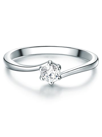 Trilani Ring aus Sterling Silber mit Zirkonia in silber