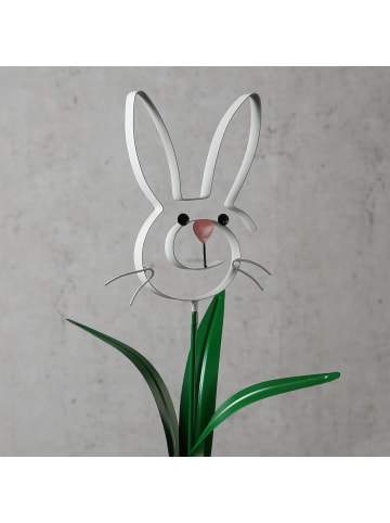 MARELIDA Hase BUNNY Osterhase Beetstecker Gartendeko H: 61,5cm in grau