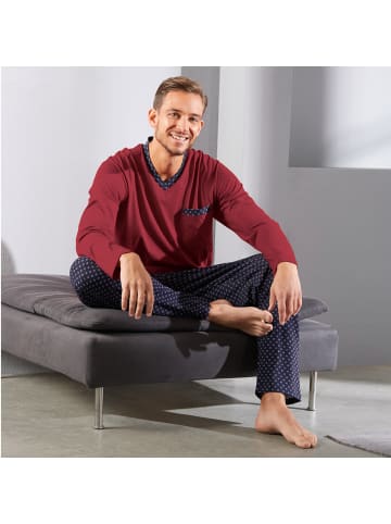 Erwin Müller Single-Jersey Schlafanzug in weinrot