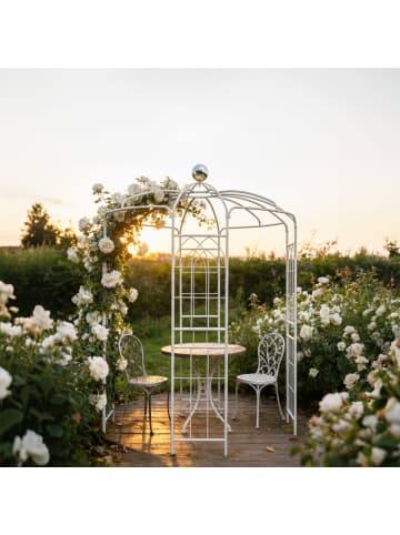 relaxdays Rosenpavillon in Weiß - (B)206 x (H)290 x (T)206 cm