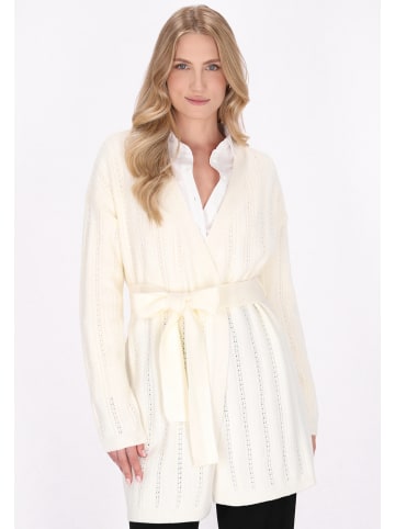 DreiMaster Klassik Damen Cardigan in Wollweiss