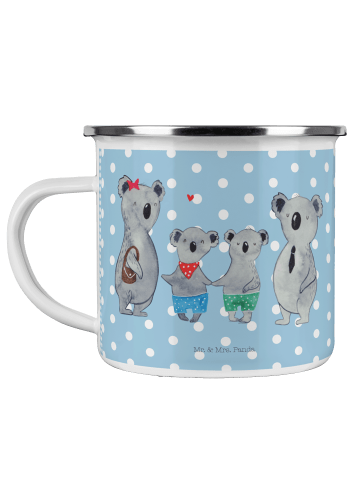 Mr. & Mrs. Panda Tasse Koala Familie zwei ohne Spruch in Blau Pastell