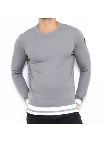 HopenLife Pullover DUMOK in Blau grau