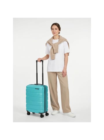 Franky Munich 4.0 4 Rollen Kabinentrolley S 53 cm mit Dehnfalte in aqua dull