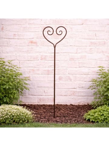 AltoBelli Gartenstecker AMORE Gartenstab HERZ Metall Echt Rost 80 cm