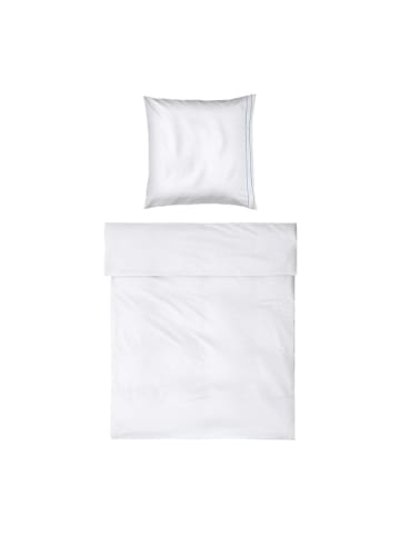 Möve Bettwäsche Noblesse in white/light blue