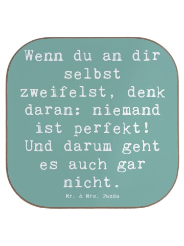 Mr. & Mrs. Panda Tassen Untersetzer Spruch Zweifel an sich selbs... in Meeresbrise