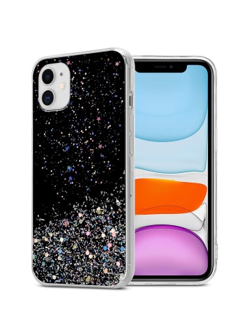 cadorabo Hülle für Apple iPhone 11 PRO MAX Glitter in Schwarz mit Glitter