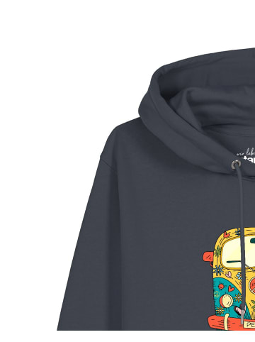 wat? Apparel Sweatshirt Hippies Bus in India Ink Grey