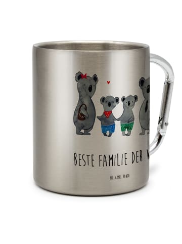 Mr. & Mrs. Panda Becher Aus Edelstahl Koala Familie zwei mit Spruch in Silber