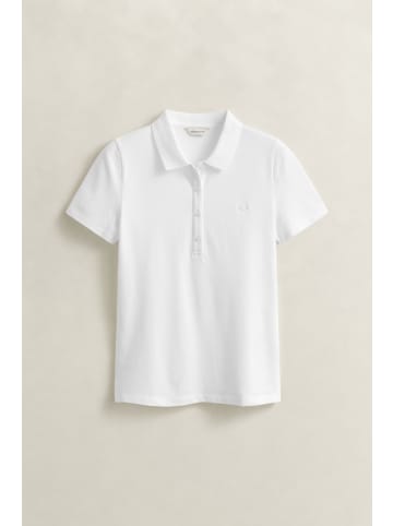 Gant Slim Fit Archive Shield Piqué Poloshirt in White