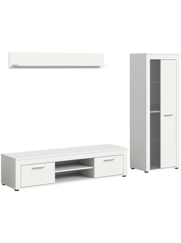 ebuy24 Regalsystem Jam (3-teilig) Weiß 235 x 35 cm
