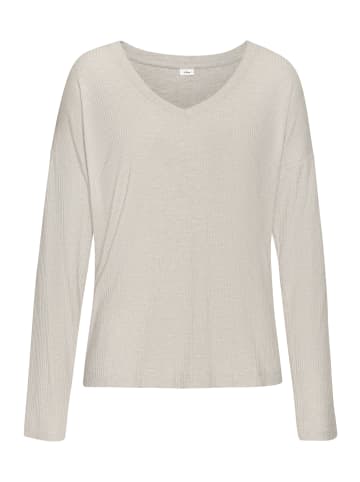 s.Oliver Pyjamaoberteil in beige-meliert