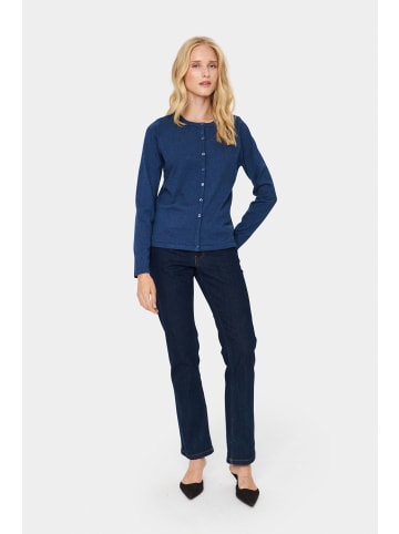 SAINT TROPEZ Strickjacke A8661, Classic fit in Titan Melange