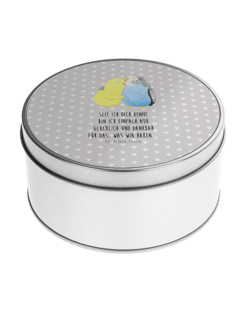 Mr. & Mrs. Panda Dose Wellensittich Liebe mit Spruch in Grau Pastell