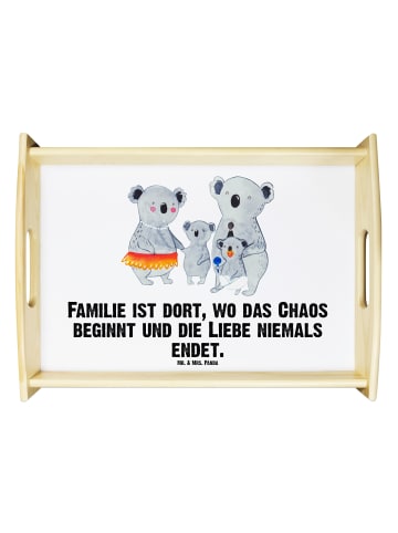 Mr. & Mrs. Panda Serviertablett Koala Familie mit Spruch in Weiß