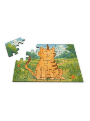 Mr. & Mrs. Panda Puzzle Einhorn Katze Design ohne Spruch in Weiß