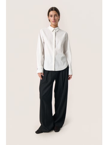 Soaked in Luxury SLAlonna Shirt LS Loose fit in Whisper White