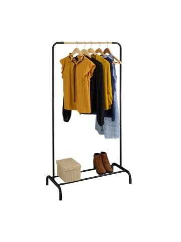 relaxdays Kleiderständer in Schwarz - (B)80 x (H)149 x (T)40 cm