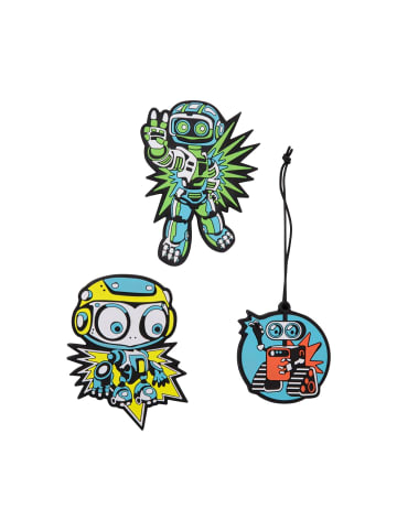 DerDieDas DerDieDas Wechselbuttons 3 teilig Blue Robot