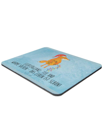 Mr. & Mrs. Panda Mouse Pad Fuchs Weihnachten mit Spruch in Eisblau