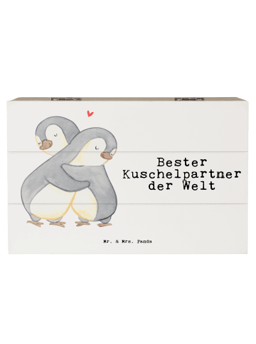 Mr. & Mrs. Panda Schatzkiste Pinguin Bester Kuschelpartner der W... in Weiß