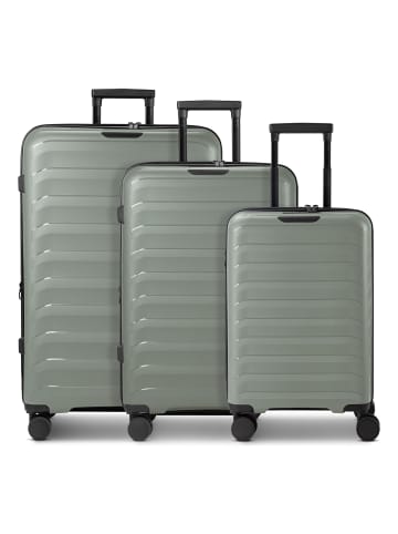 D&N Toronto 4 Rollen Kofferset 3-teilig mit Dehnfalte in greyed sage